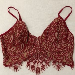 For love and lemons red bralette. Size M